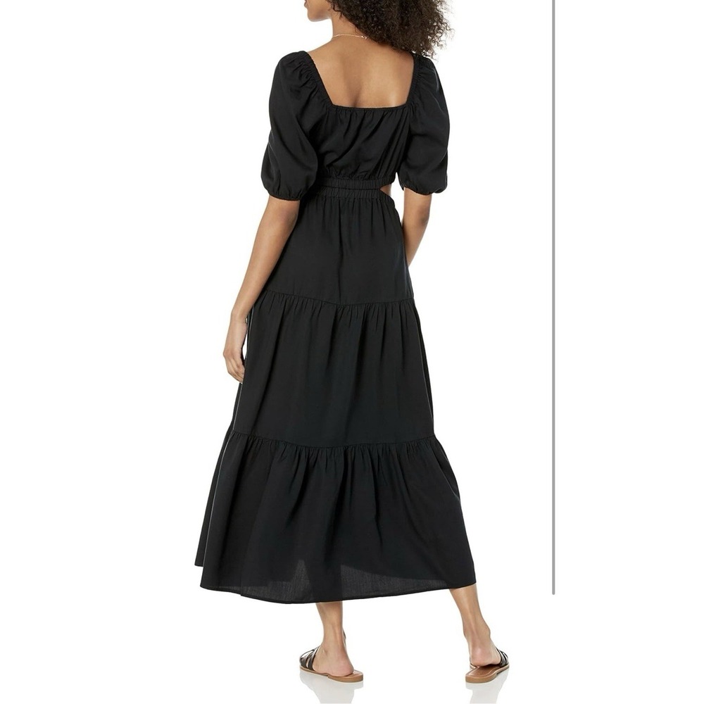 The Drop Women's Anaya Square Neck Cut-out Tiered Maxi Dress, Black, L, NWT - Picture 12 of 16